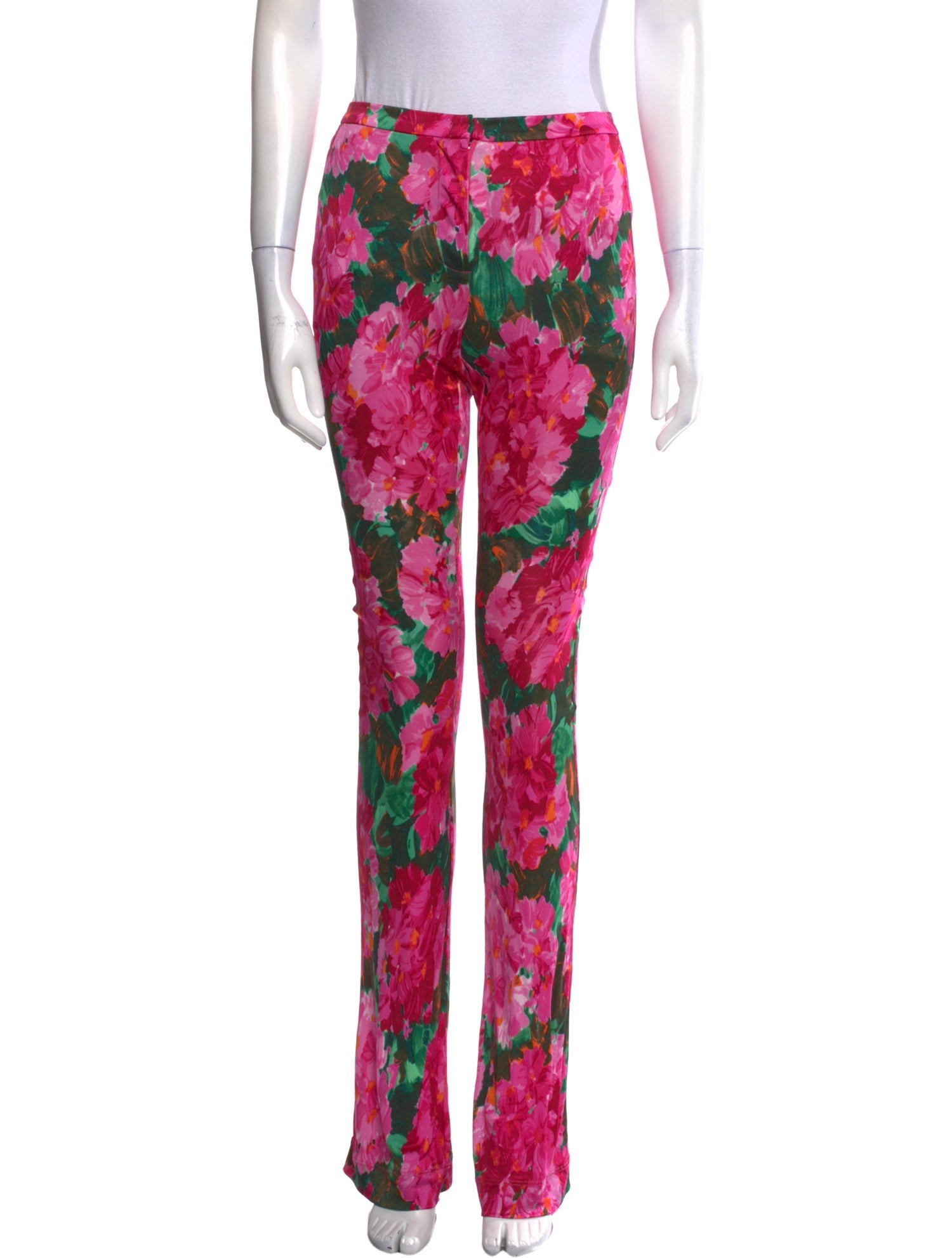 Ronny Kobo Floral Print Straight Leg Pants