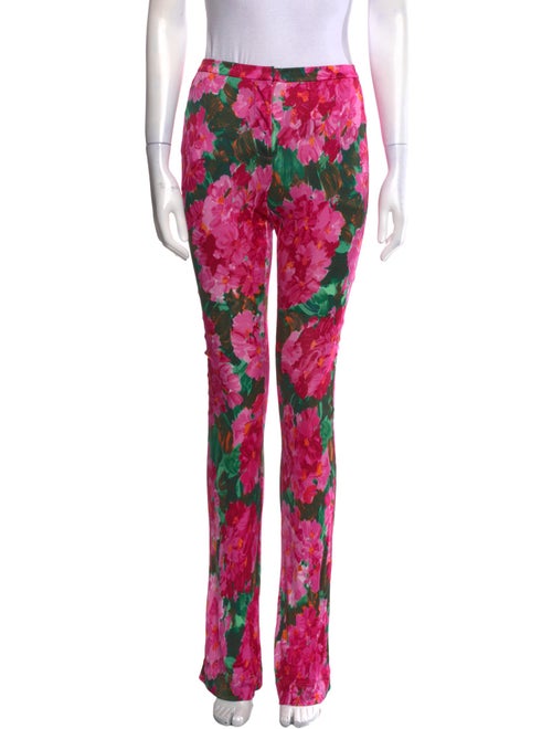 Ronny Kobo Floral Print Straight Leg Pants