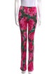 Ronny Kobo Floral Print Straight Leg Pants