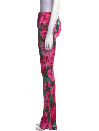 Ronny Kobo Floral Print Straight Leg Pants