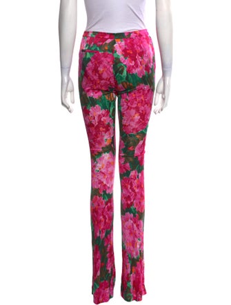 Ronny Kobo Floral Print Straight Leg Pants