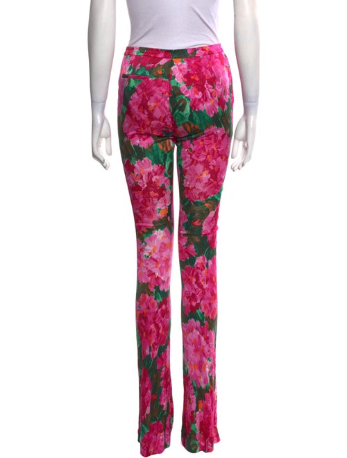 Ronny Kobo Floral Print Straight Leg Pants