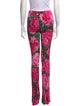 Ronny Kobo Floral Print Straight Leg Pants