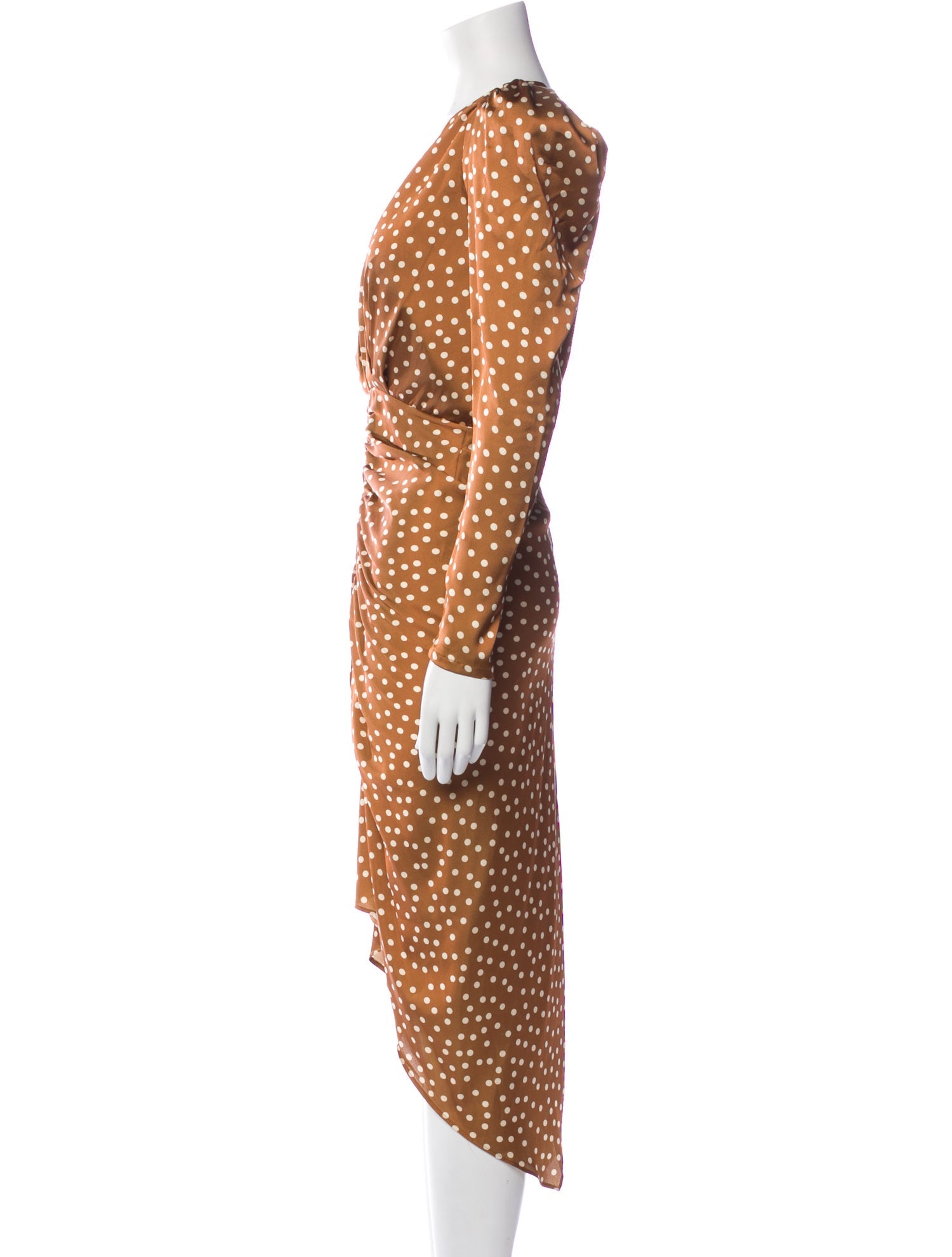 Ronny Kobo Polka Dot Print Long Dress