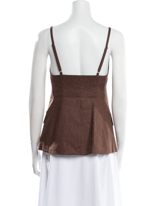 Ronny Kobo Linen V-Neck Top