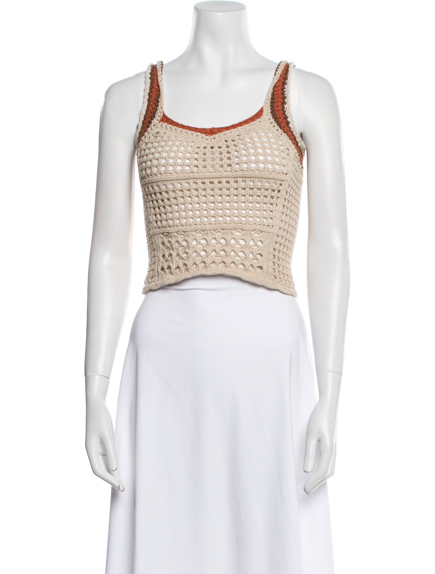 Ronny Kobo Scoop Neck Sleeveless Crop Top