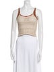 Ronny Kobo Scoop Neck Sleeveless Crop Top