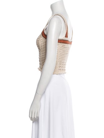 Ronny Kobo Scoop Neck Sleeveless Crop Top