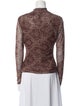 Ronny Kobo Paisley Print Mock Neck Sweatshirt