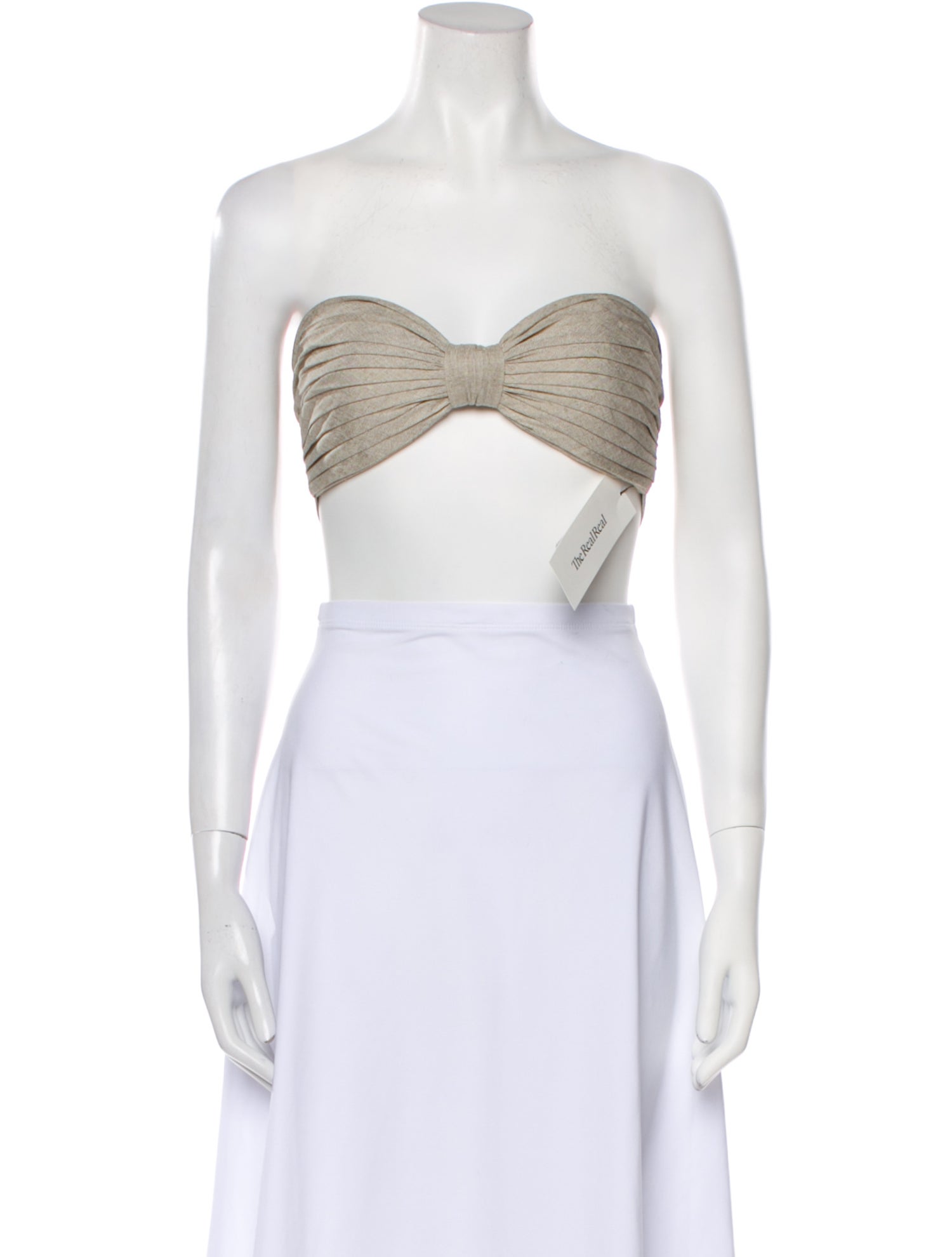 Ronny Kobo Strapless Crop Top