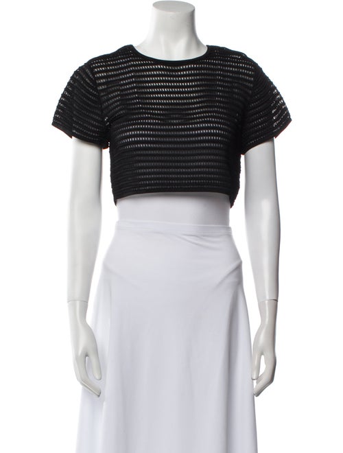 Ronny Kobo Striped Scoop Neck Crop Top