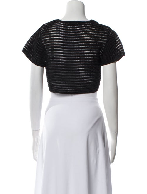 Ronny Kobo Striped Scoop Neck Crop Top