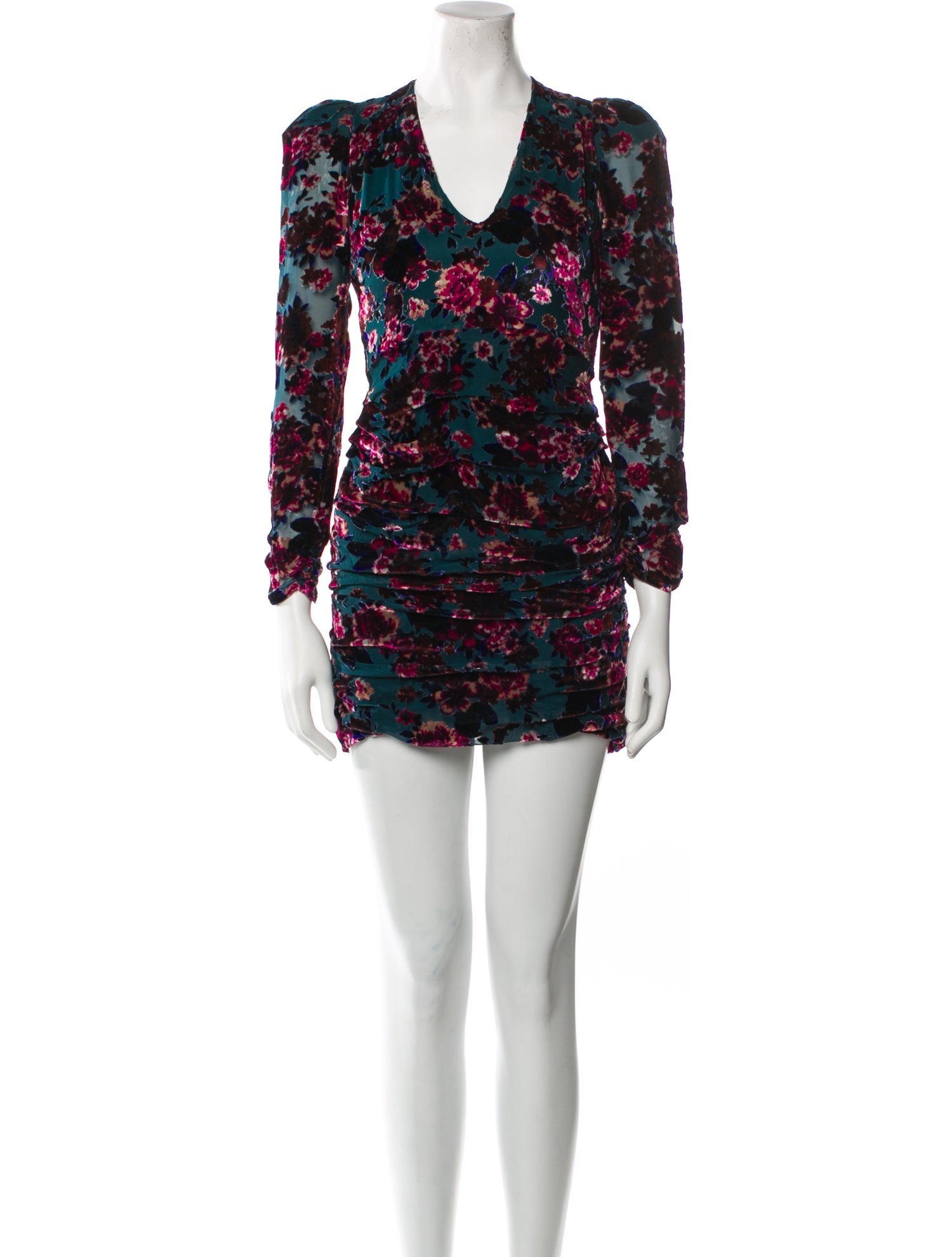 Ronny Kobo Floral Print Mini Dress