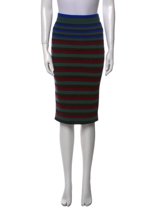 Ronny Kobo Striped Knee-Length Skirt