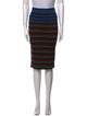 Ronny Kobo Striped Knee-Length Skirt