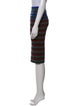 Ronny Kobo Striped Knee-Length Skirt