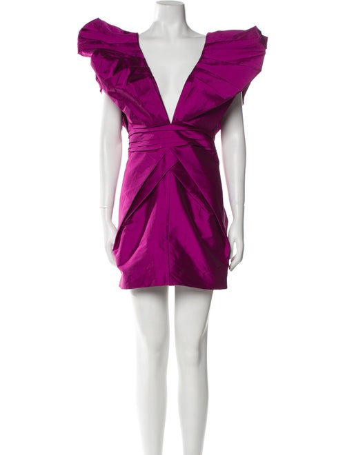 Ronny Kobo V-Neck Mini Dress