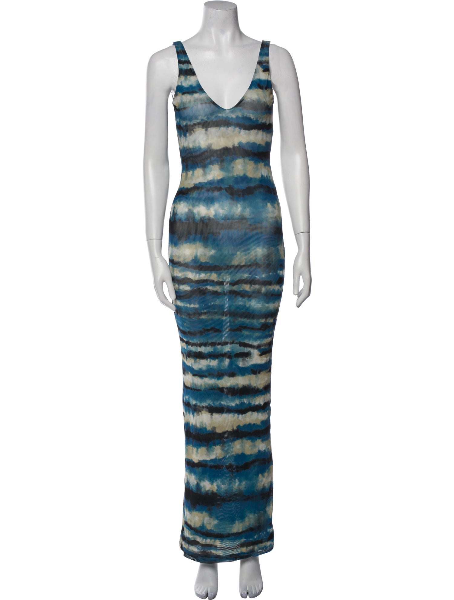Ronny Kobo Tie-Dye Print Long Dress