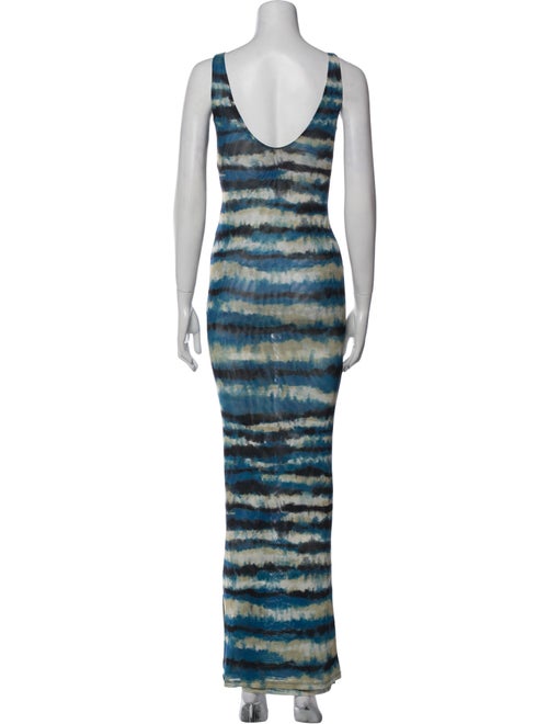 Ronny Kobo Tie-Dye Print Long Dress