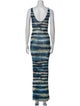 Ronny Kobo Tie-Dye Print Long Dress