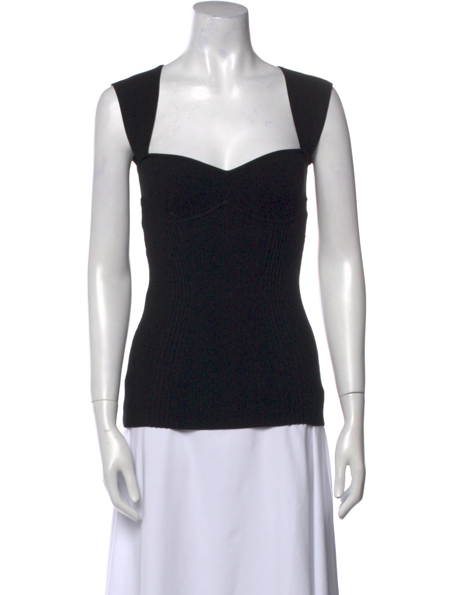 Ronny Kobo Square Neckline Sleeveless Top