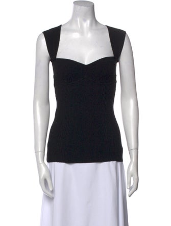 Ronny Kobo Square Neckline Sleeveless Top