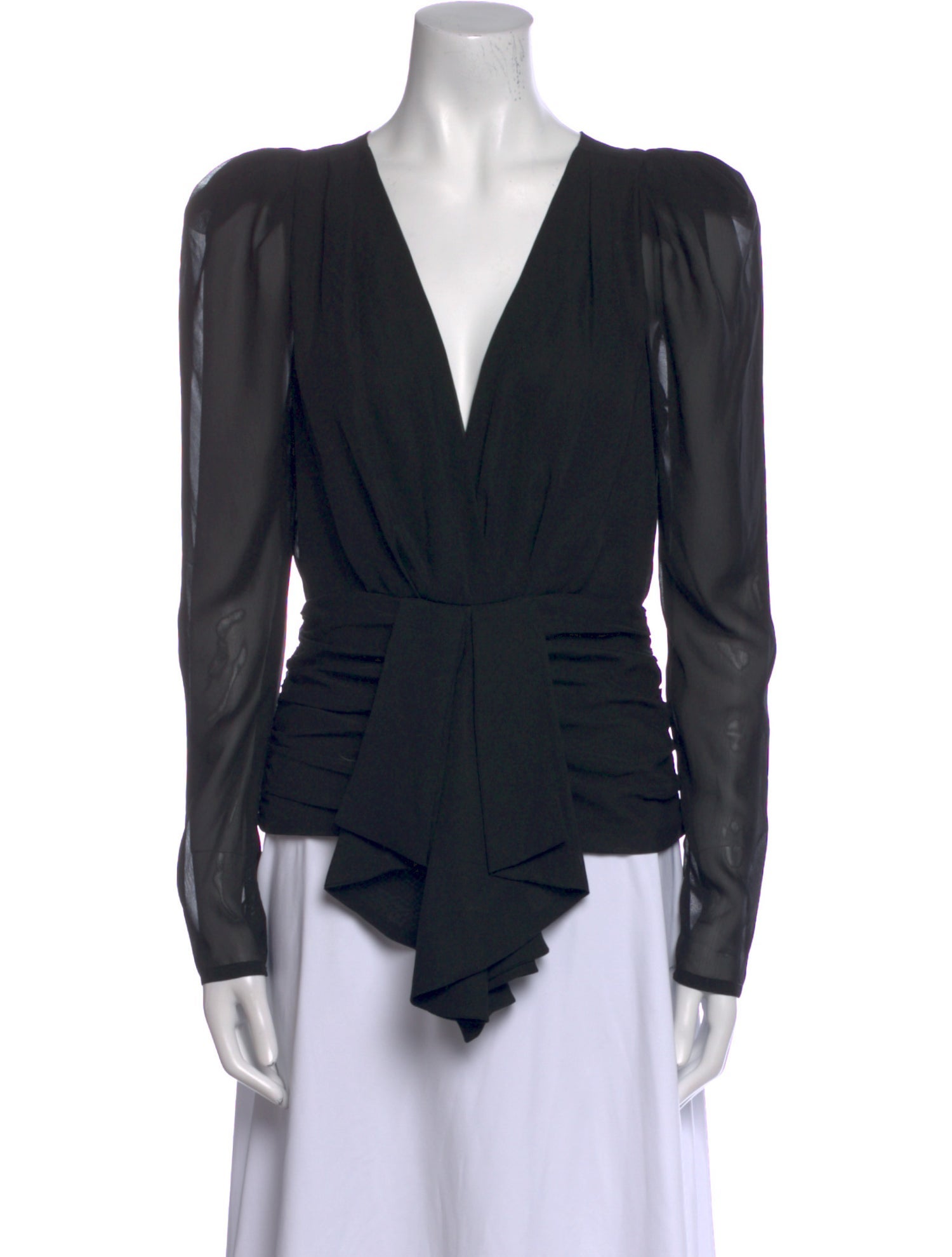 Ronny Kobo V-Neck Long Sleeve Blouse