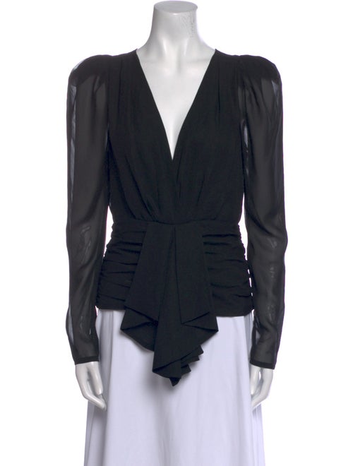 Ronny Kobo V-Neck Long Sleeve Blouse