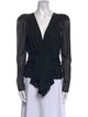 Ronny Kobo V-Neck Long Sleeve Blouse