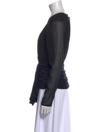 Ronny Kobo V-Neck Long Sleeve Blouse