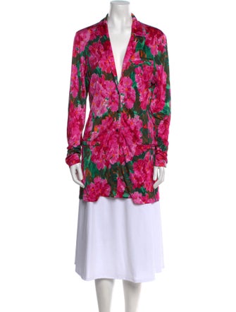 Ronny Kobo Floral Print V-Neck Tunic