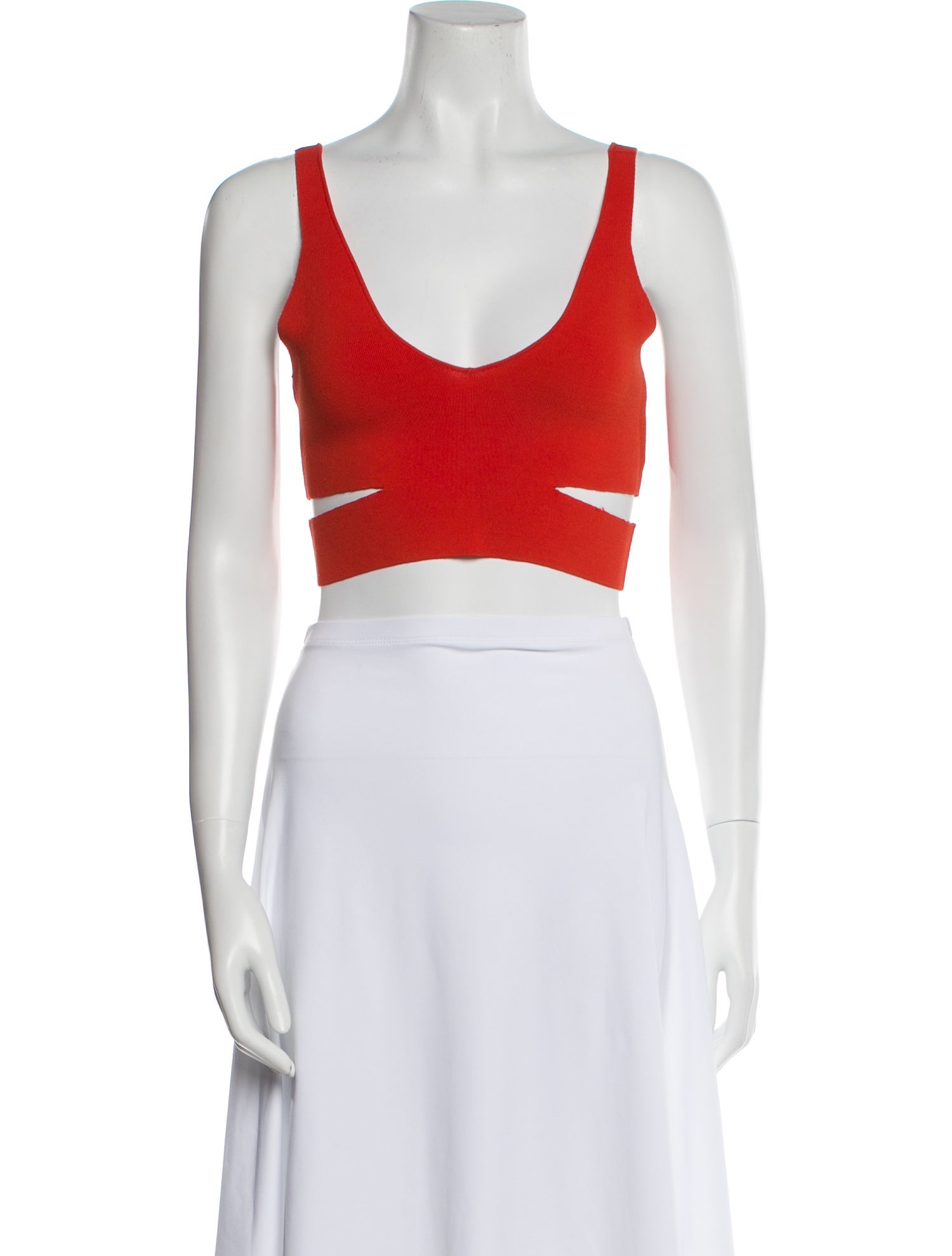 Ronny Kobo Scoop Neck Sleeveless Crop Top