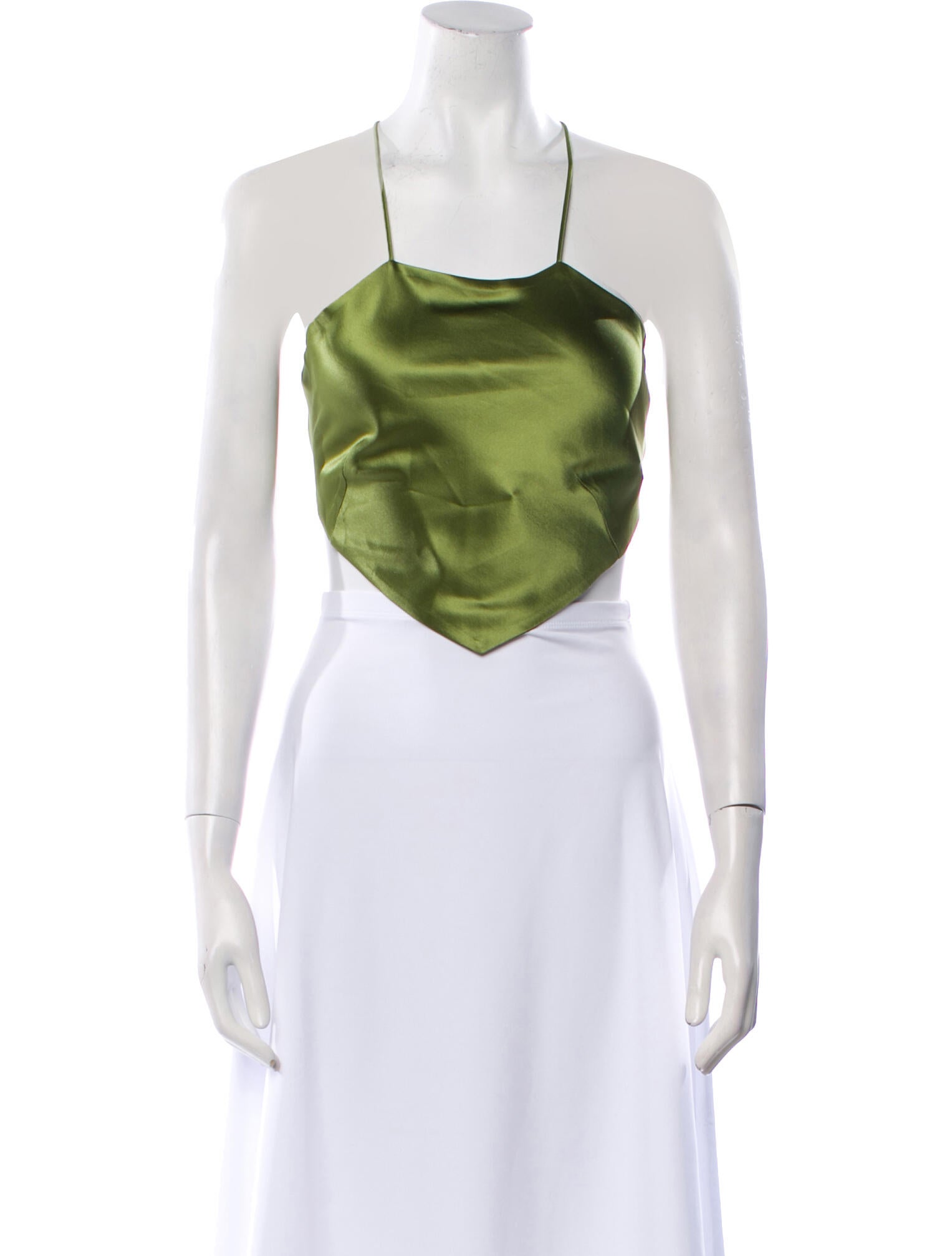 Ronny Kobo Halterneck Sleeveless Crop Top