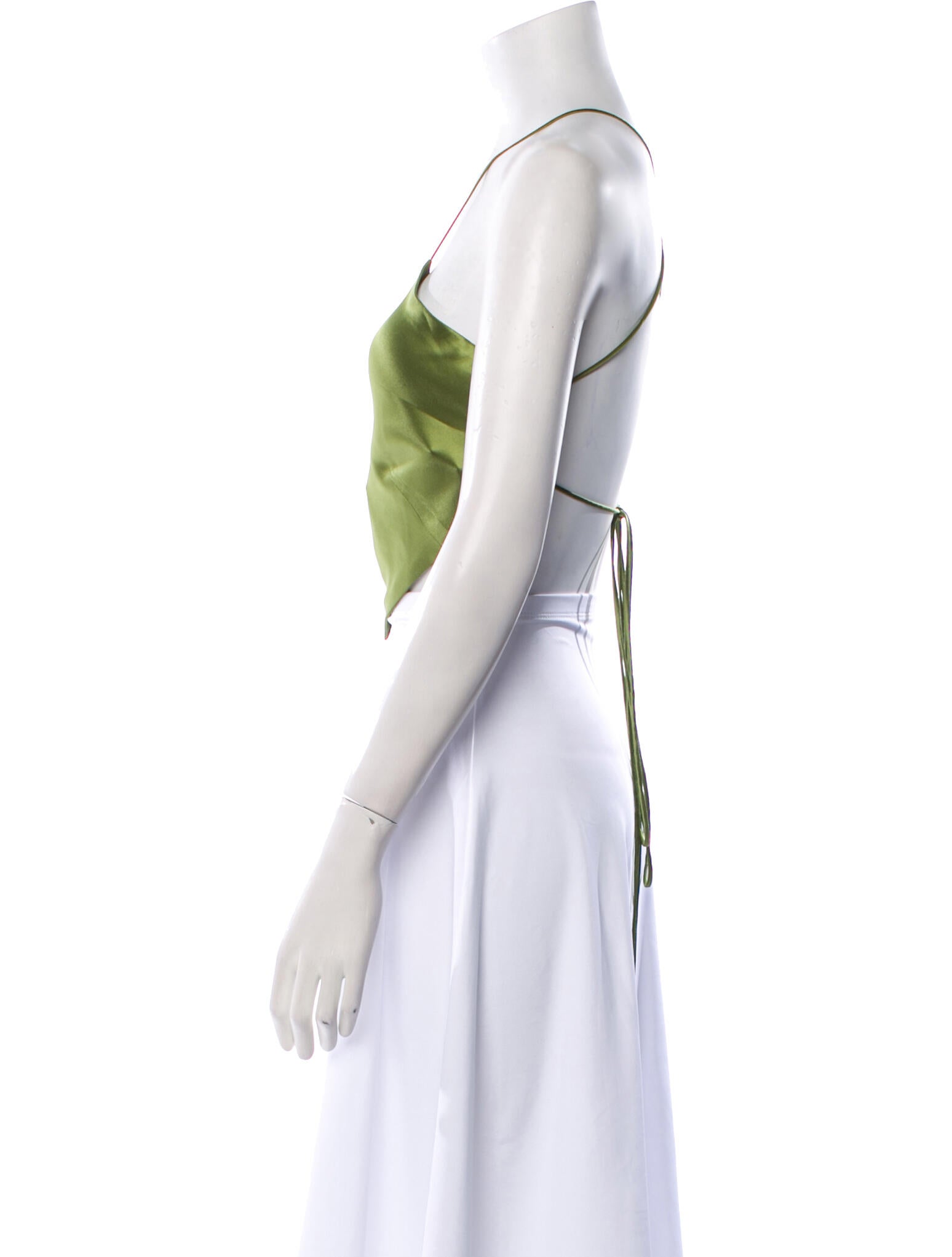 Ronny Kobo Halterneck Sleeveless Crop Top