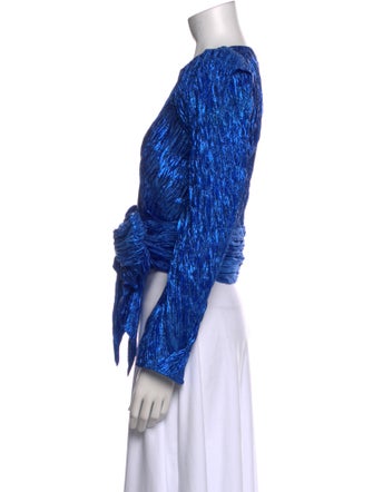 Ronny Kobo Printed V-Neck Blouse