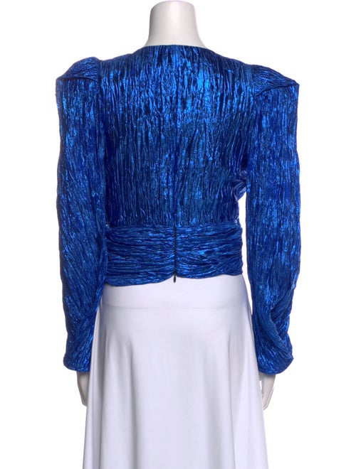 Ronny Kobo Printed V-Neck Blouse