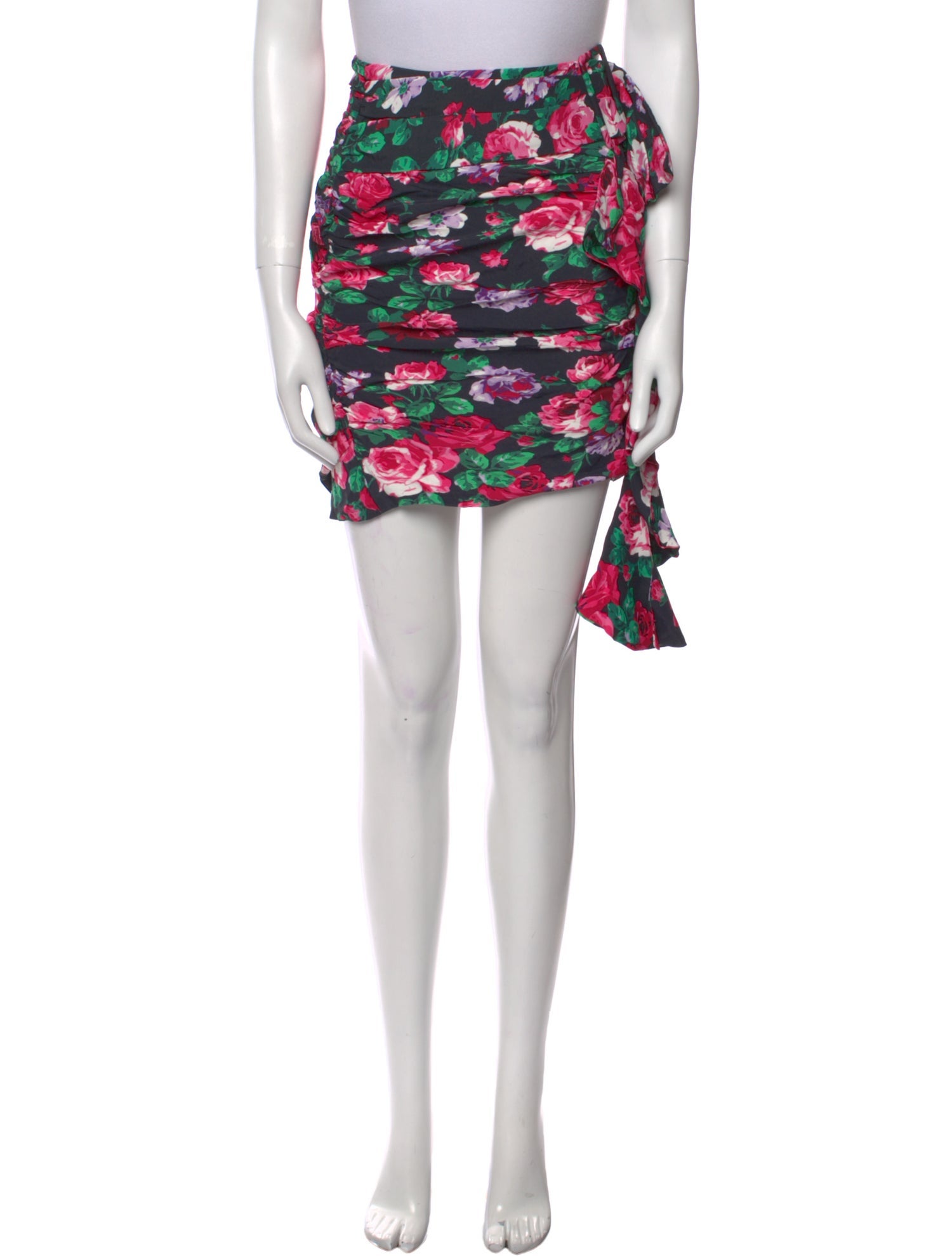Ronny Kobo Floral Print Mini Skirt w/ Tags