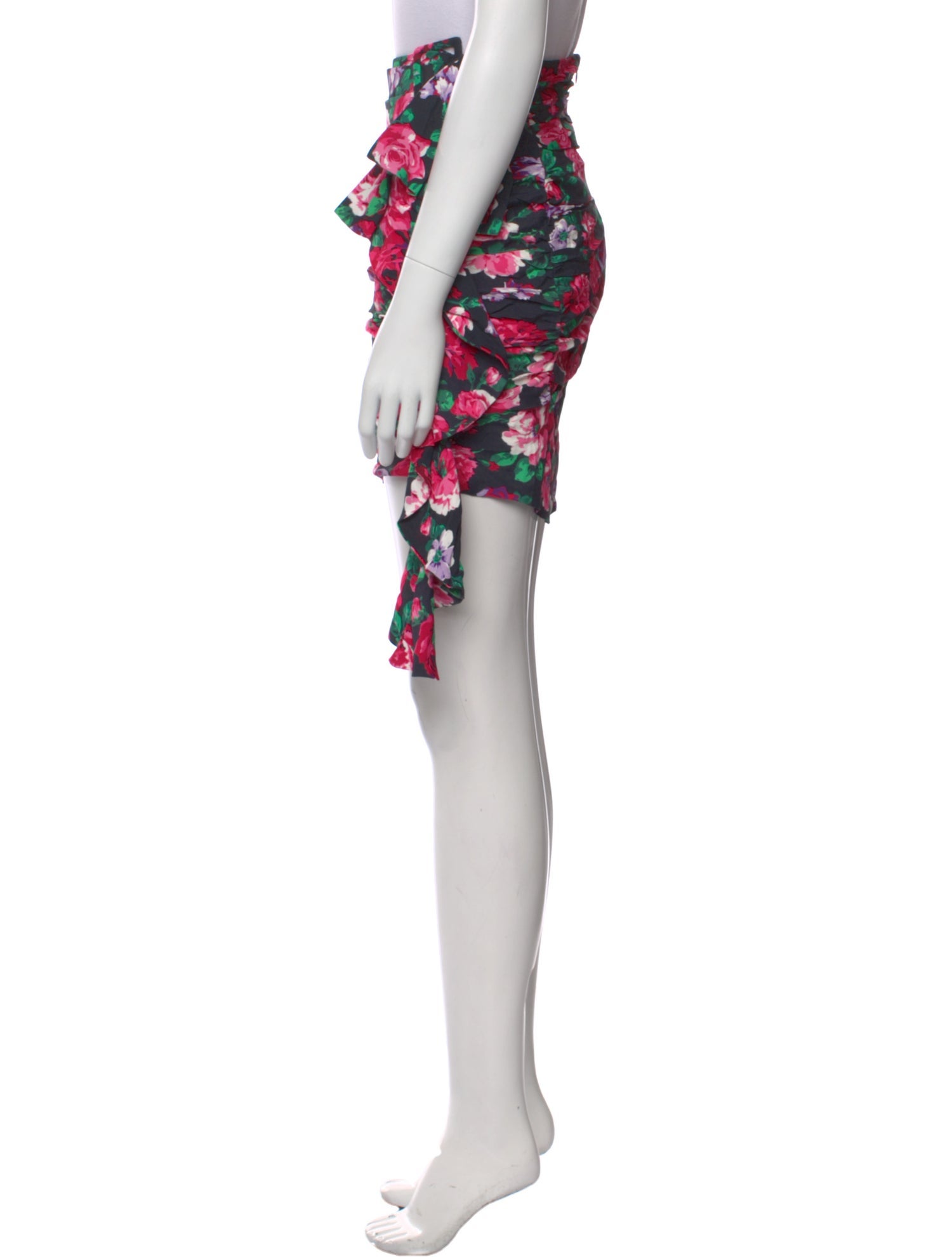 Ronny Kobo Floral Print Mini Skirt w/ Tags
