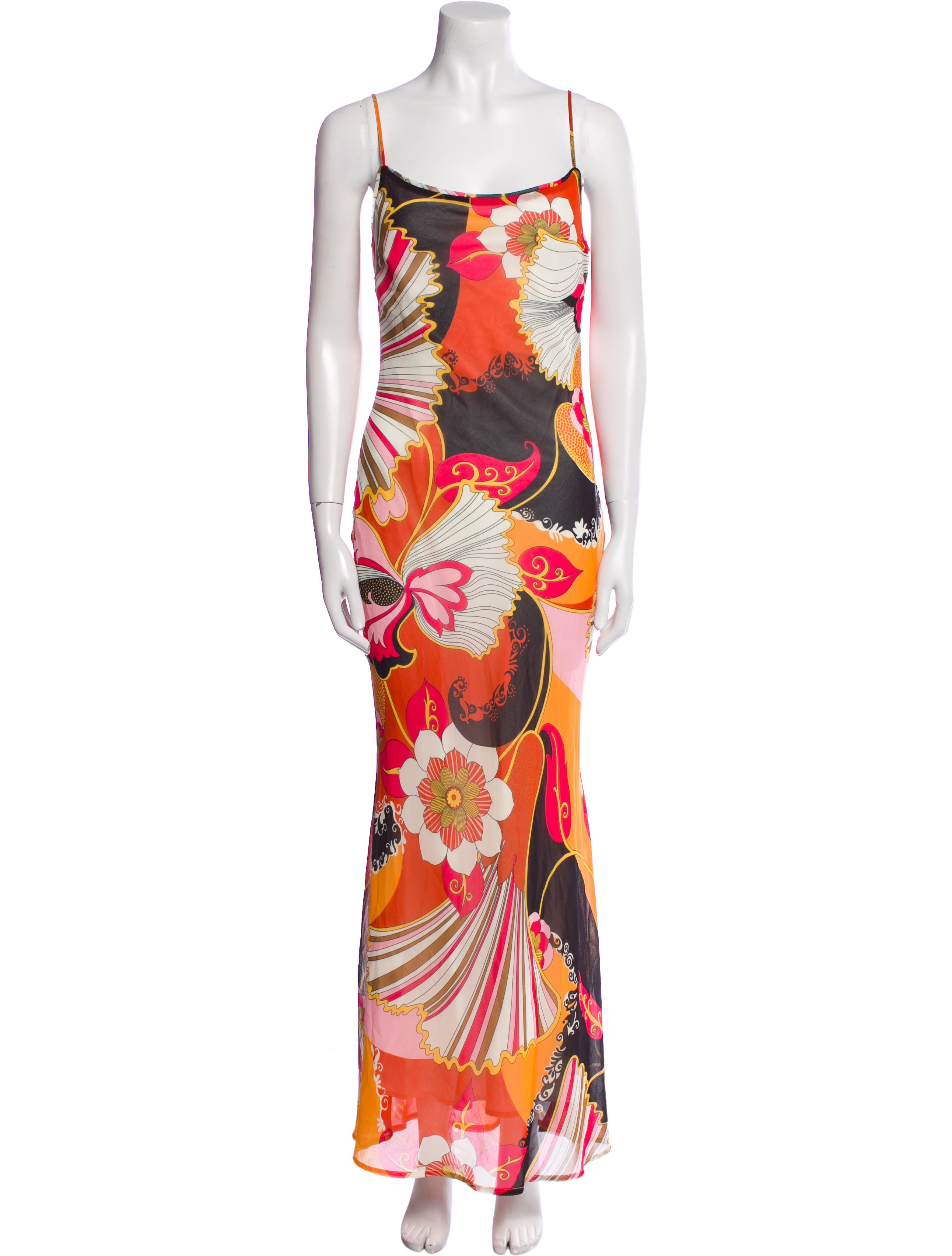 Ronny Kobo Floral Print Long Dress