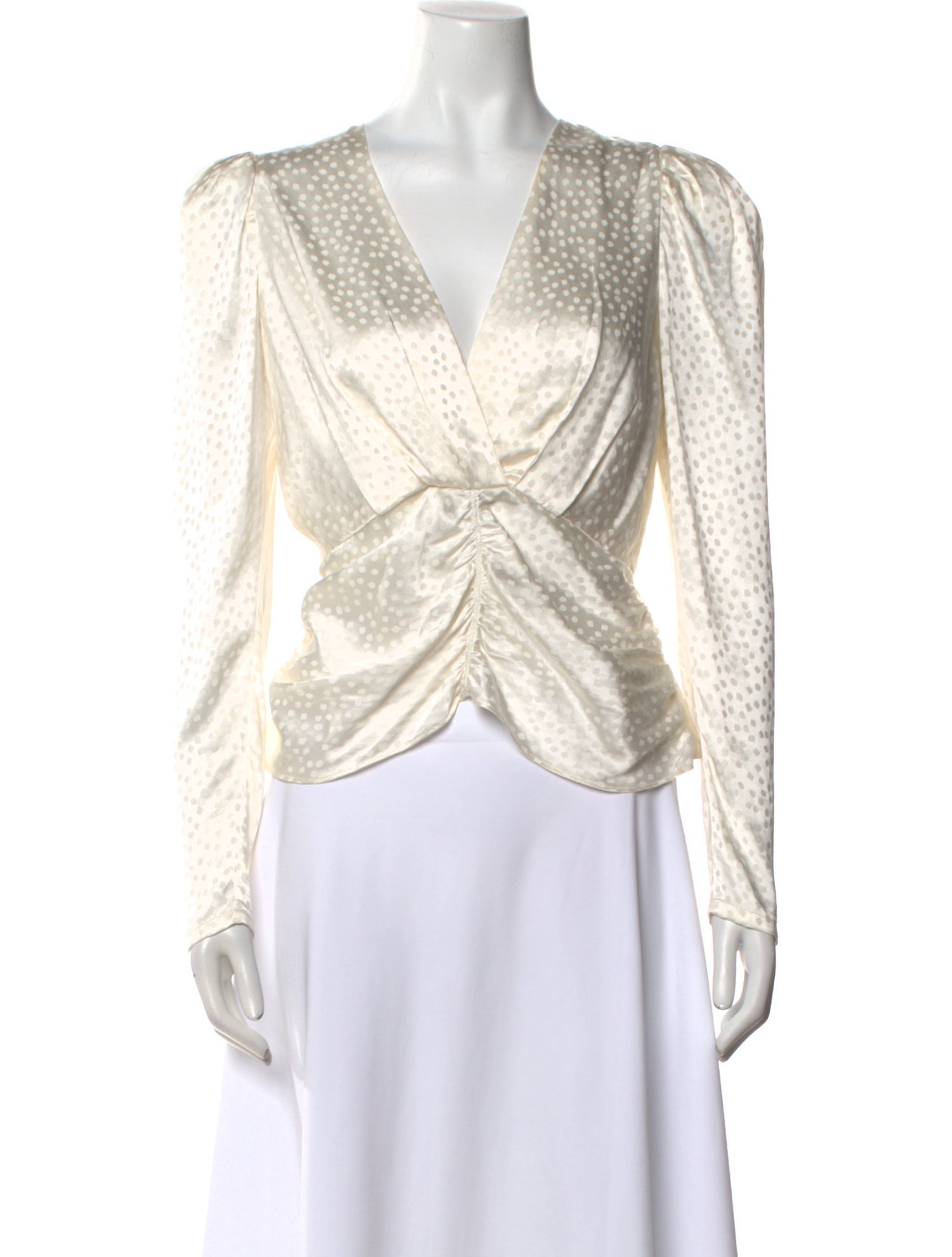 Ronny Kobo V-Neck Long Sleeve Crop Top