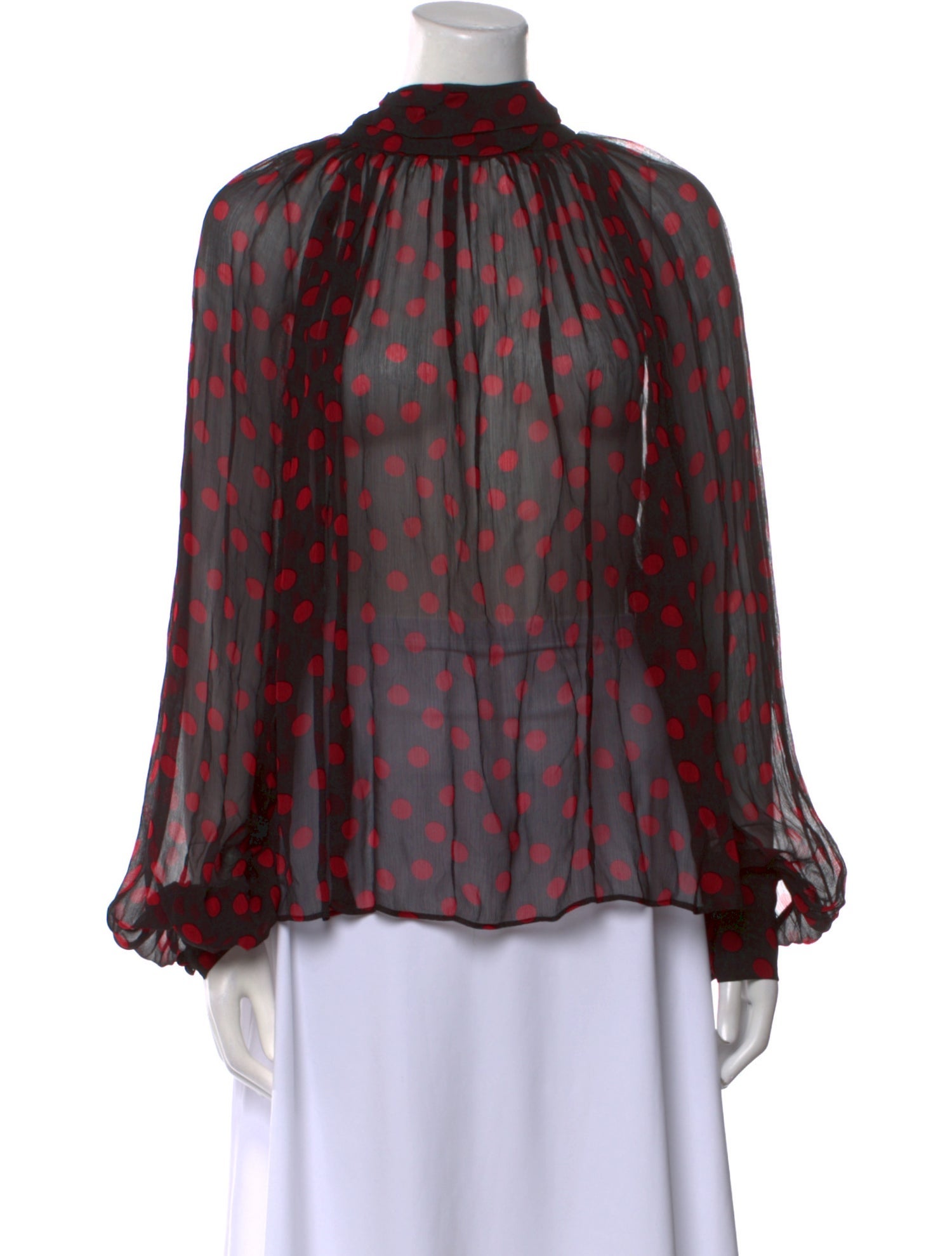 Ronny Kobo Printed Mock Neck Blouse w/ Tags