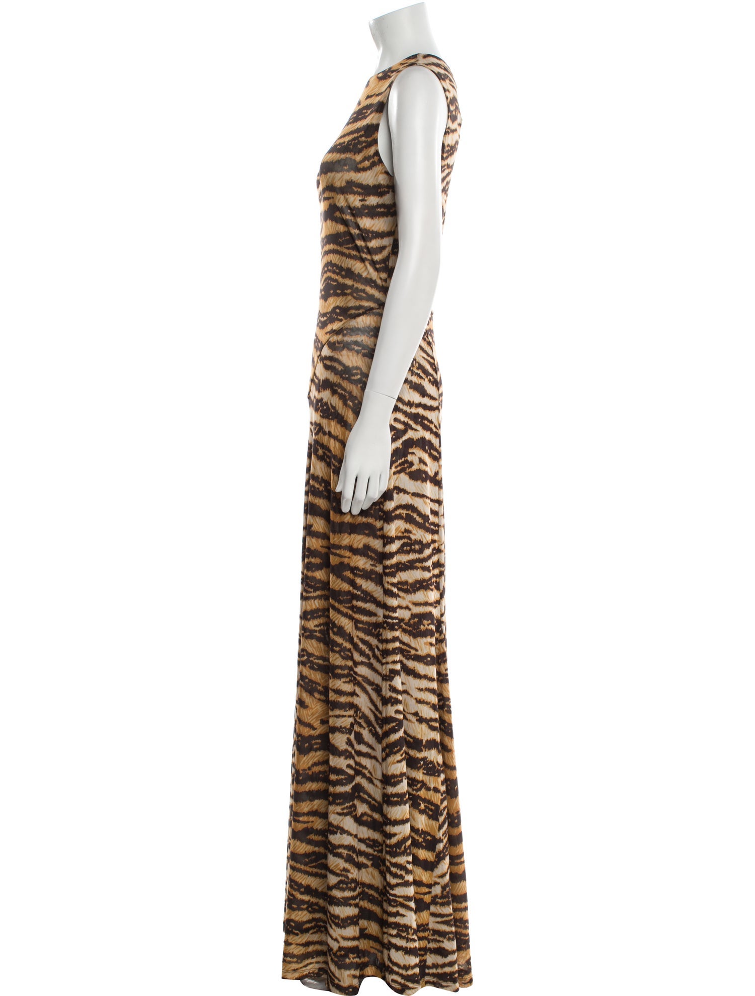 Ronny Kobo Animal Print Long Dress