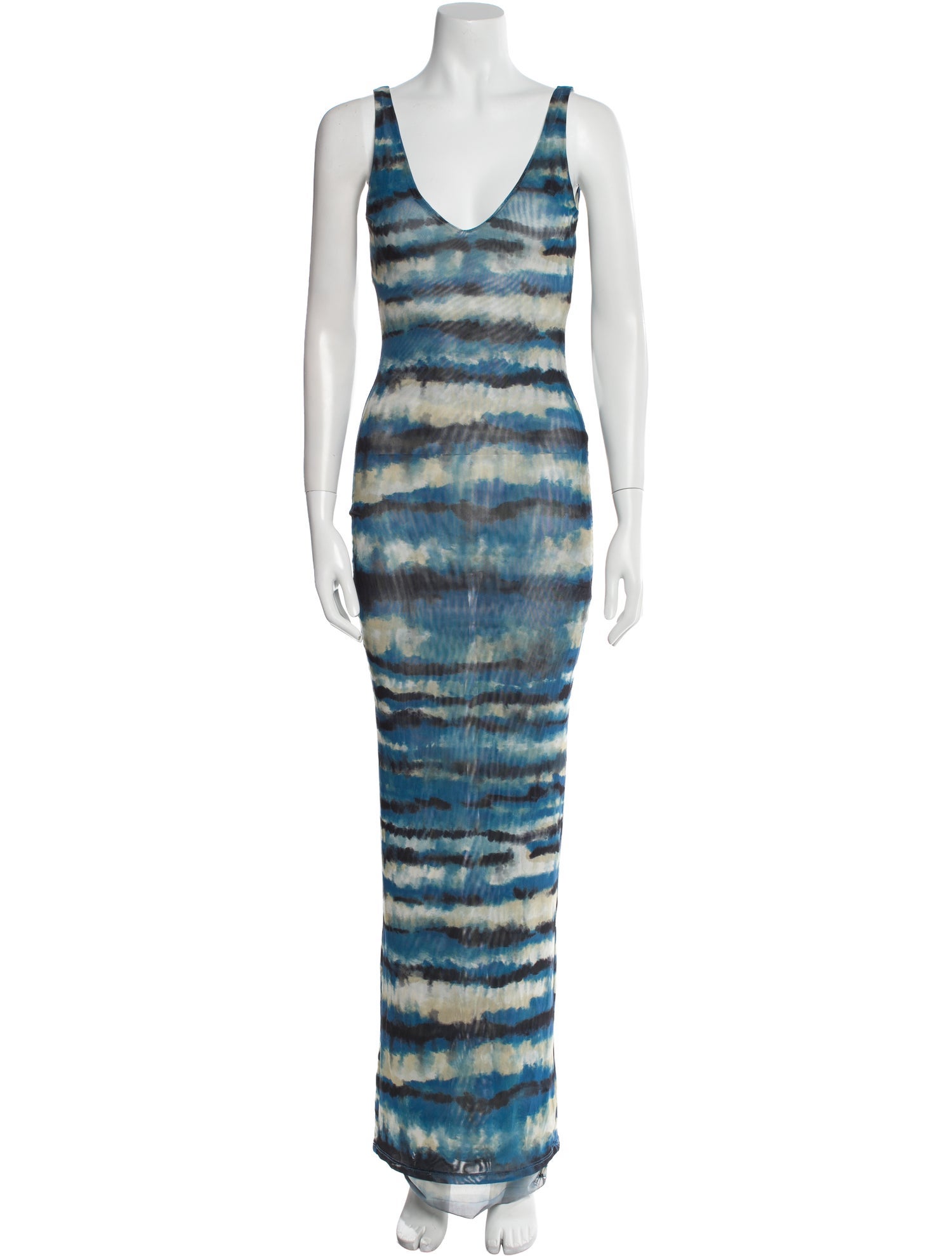 Ronny Kobo Tie-Dye Print Long Dress