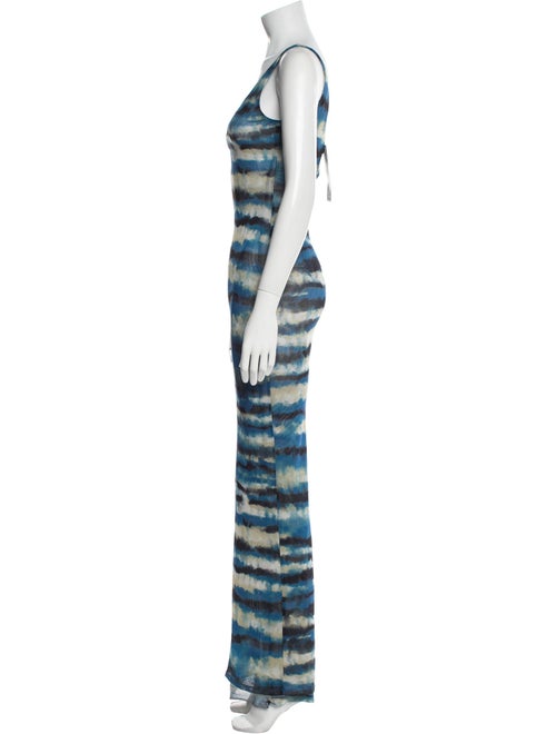 Ronny Kobo Tie-Dye Print Long Dress