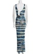 Ronny Kobo Tie-Dye Print Long Dress