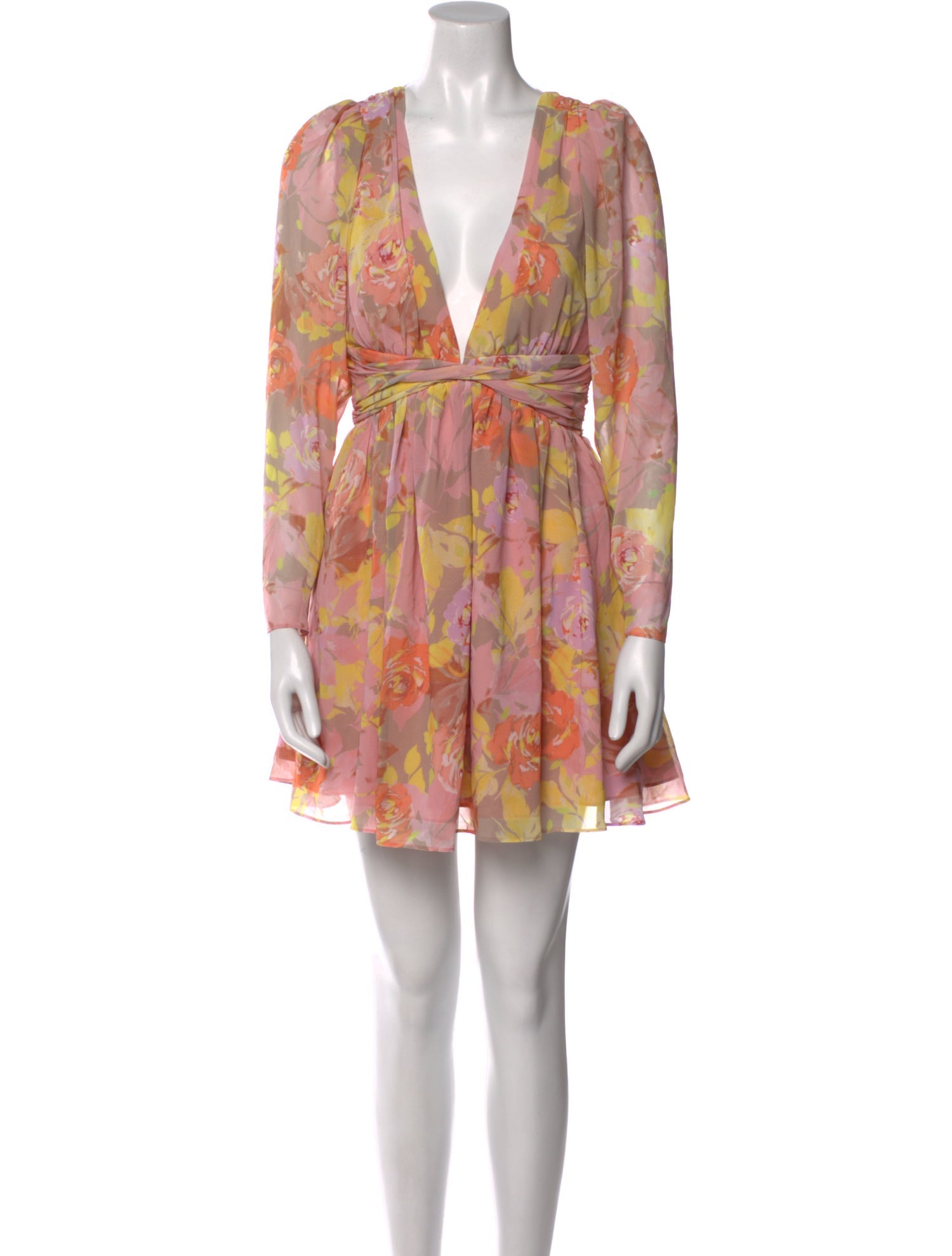 Ronny Kobo Floral Print Mini Dress