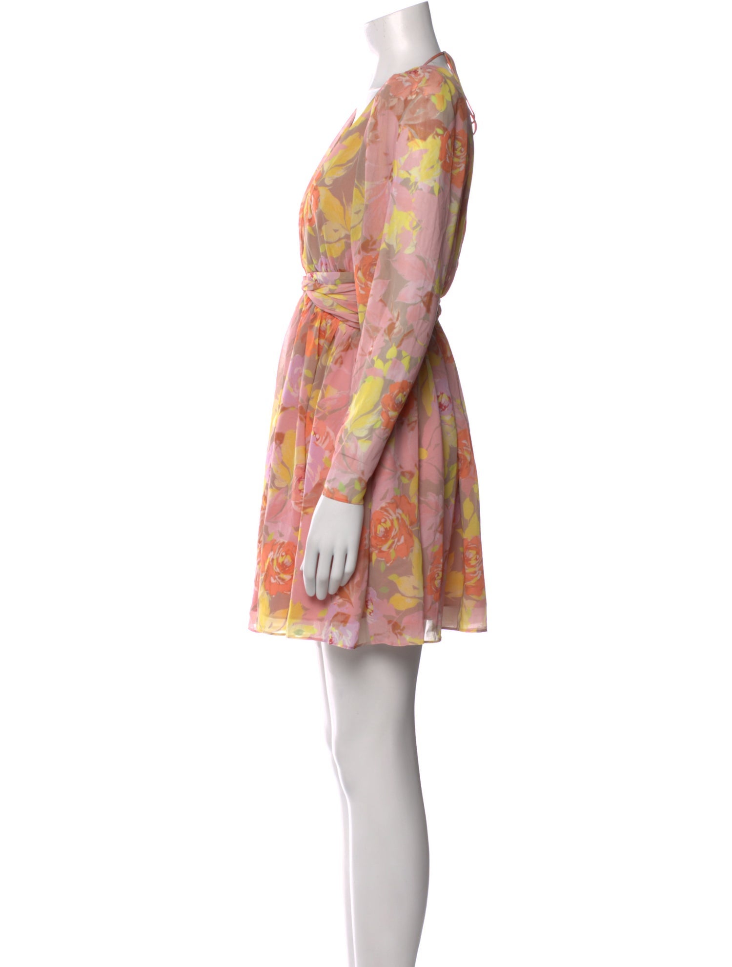 Ronny Kobo Floral Print Mini Dress