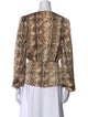 Ronny Kobo Animal Print V-Neck Blouse