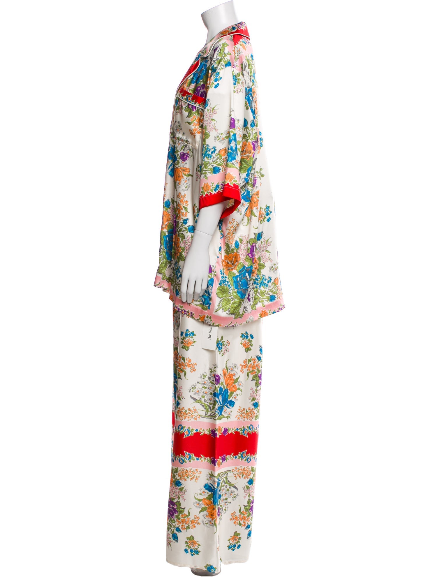 Ronny Kobo Floral Print Crystal Embellishments Pantsuit w/ Tags