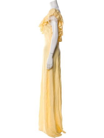 Ronny Kobo V-Neck Long Dress